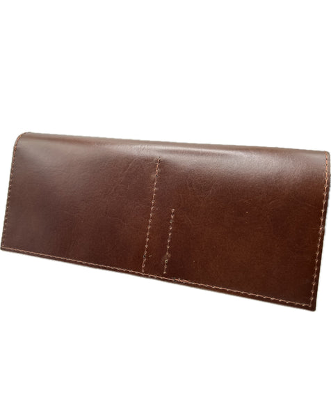 Chocolate Leather Tract Holder