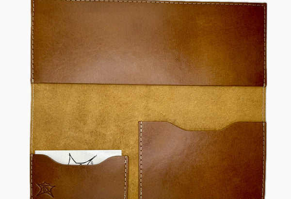 003 Cognac Leather Tract Holder