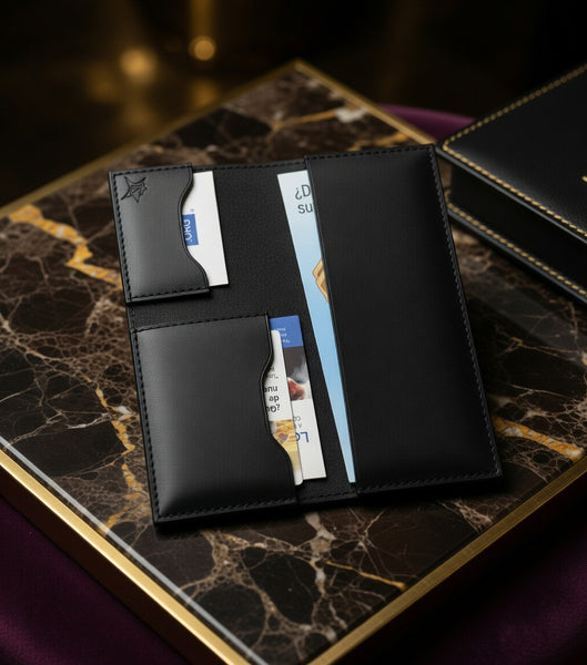 Large Black Leather Tract Holder
