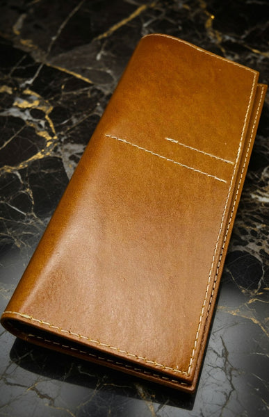 Large Cognac Leather Tract Holder