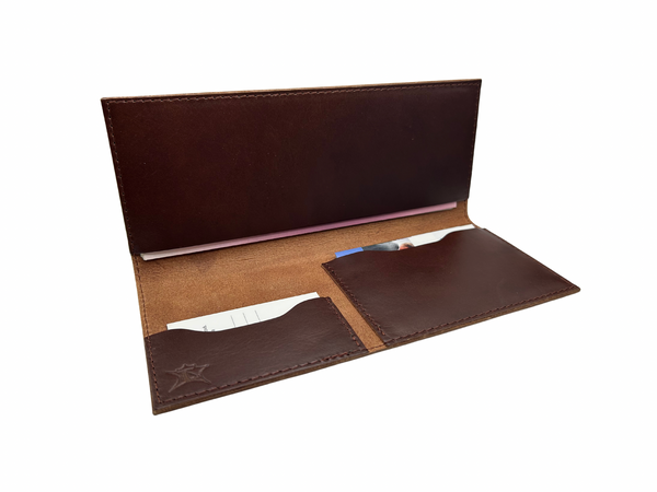 Chocolate Leather Tract Holder