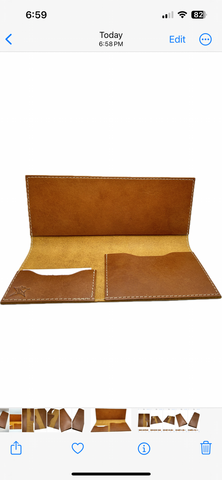 003 Cognac Leather Tract Holder