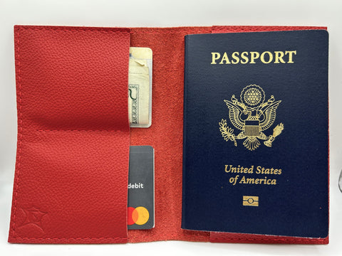 Tomato Red Passport Holder